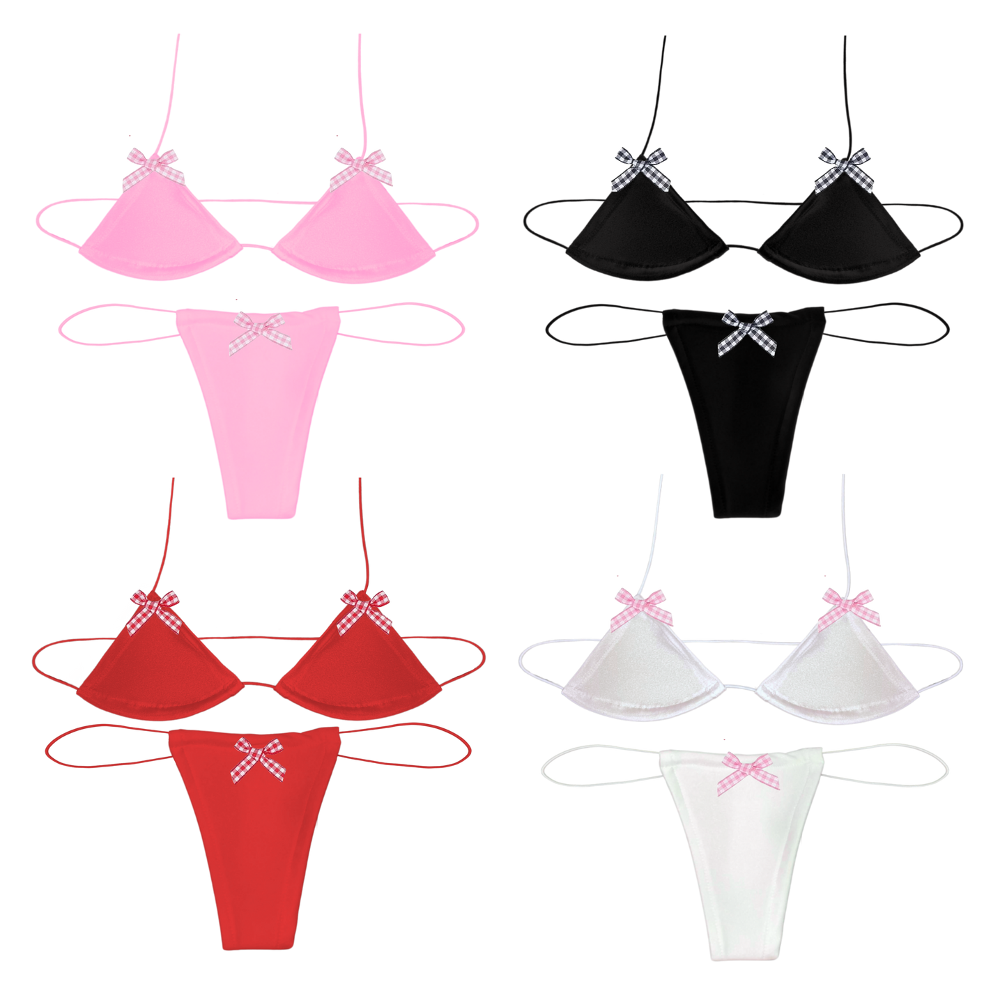 Gingham Bow Microkini