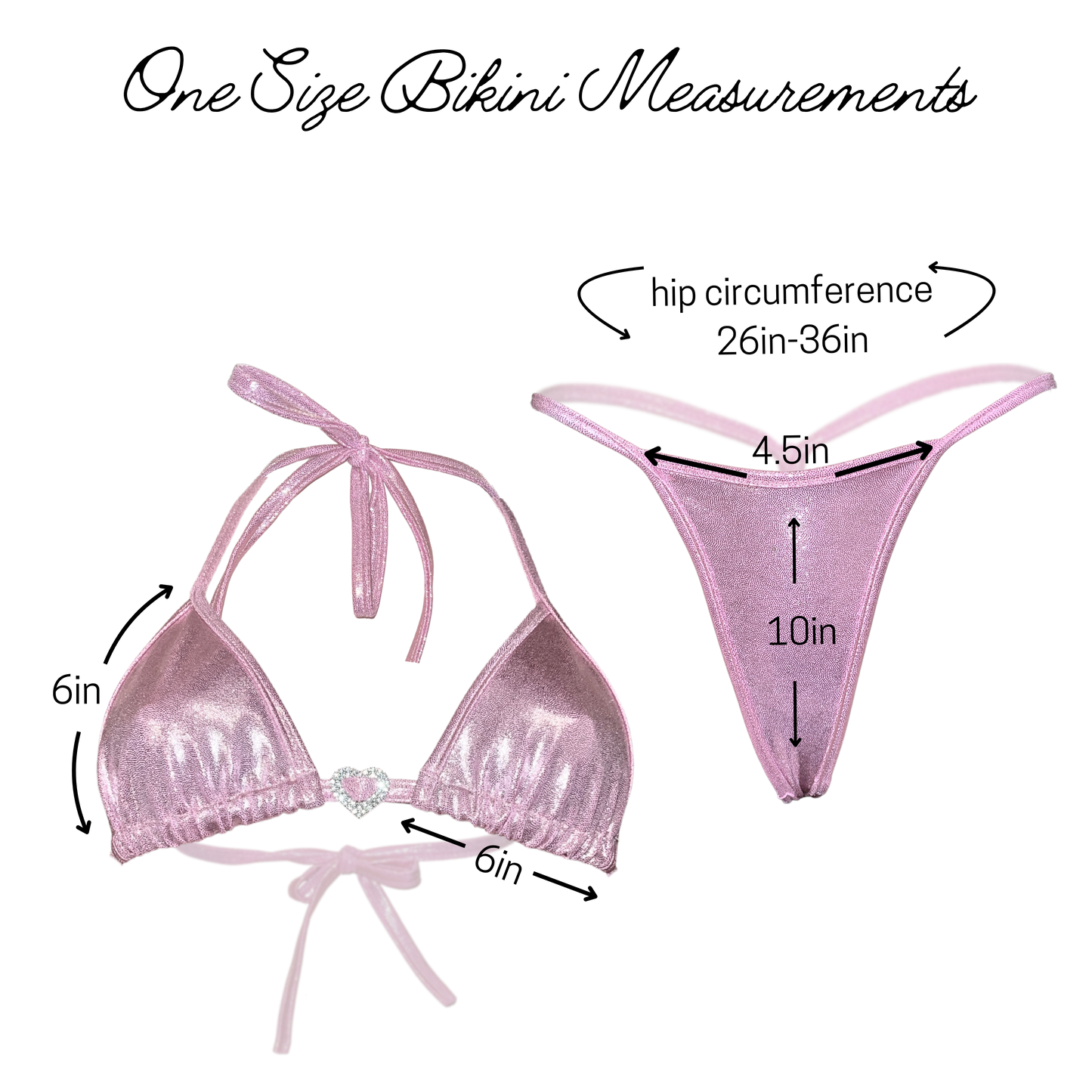 Holographic Y Back Thong Bikini- Silver