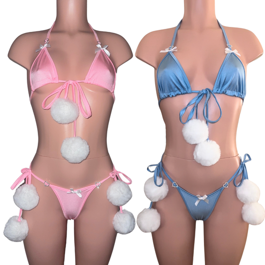 Fur Pom Pom Bikini