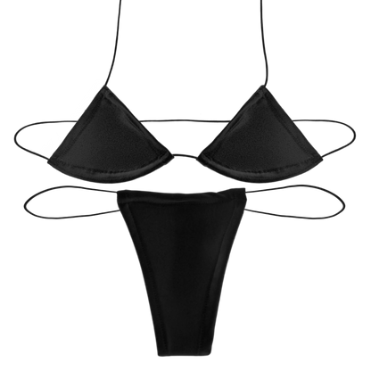 Black Solid Microkini
