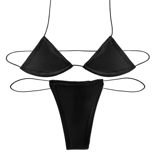 Black Solid Microkini