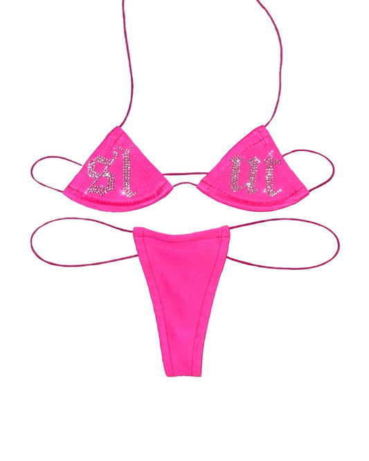 Rhinestone Slut Microkini