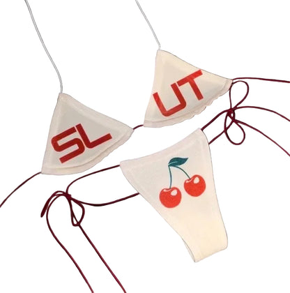Cherry Lettered Microkini - photo 1