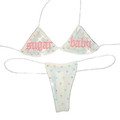 Rhinestoned Sugar Baby Microkini - photo 1